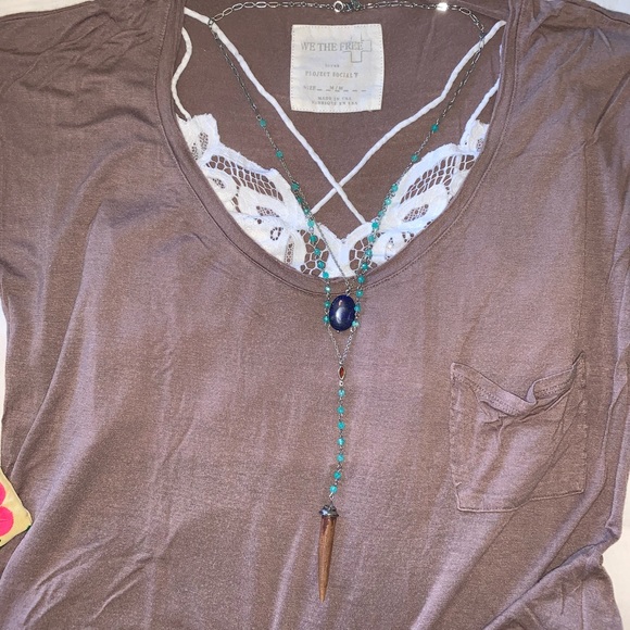 ⭐️2/$20 Free People Project Social Pocket T - Picture 2 of 5